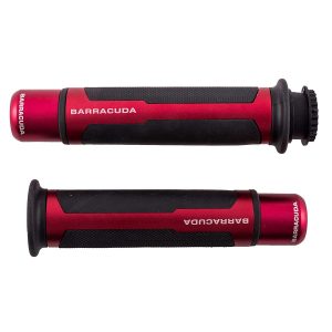 Barracuda Italian Design Handle Grip with Metal Handlebar Ends with Aluminium Insert for Bikes and Motorcycle