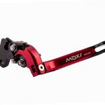 Moxi Foldable 6 Adjustment Clutch and Brake Lever for Motorcycles (Red)