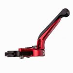 Moxi Foldable 6 Adjustment Clutch and Brake Lever for Motorcycles (Red)