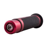 Barracuda Italian Design Handle Grip with Metal Handlebar Ends with Aluminium Insert for Bikes and Motorcycle