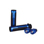 Barracuda Italian Design Handle Grip with Metal Handlebar Ends with Aluminium Insert for Bikes and Motorcycle